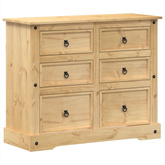 Komoda Corona, 110x43x91 cm, lite drewno sosnowe