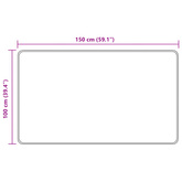 Chodnik dywanowy MARSA Czarny 100 x 150 cm Poliester i PVC