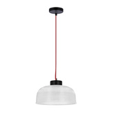 Lampa wisząca 27cm szklana/czerwony kabel Liverpool Ledea 50101288