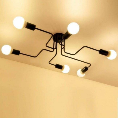 Lampa sufitowa żyrandol plafon pająk 6 ramion xloft