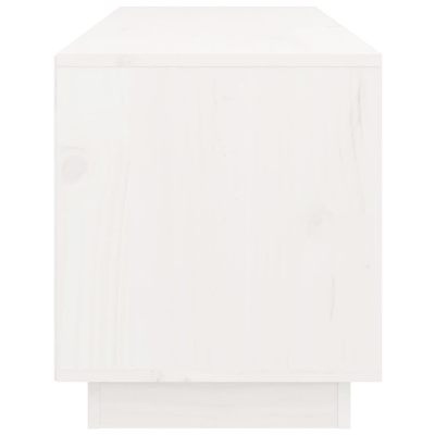 vidaXL Szafka pod TV, biała, 105x34x40 cm, lite drewno sosnowe