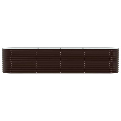 Podniesiony grządka Brązowy 400 x 80 x 81 cm Stal
