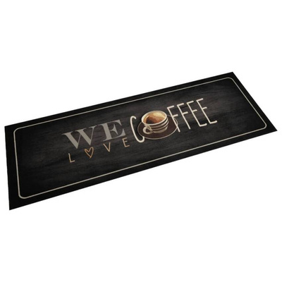 vidaXL Dywanik kuchenny z napisem Coffee, 60x180 cm, aksamitny