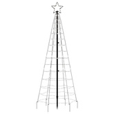 vidaXL Choinka z lampek, z kołkami, 220 zimnych białych LED, 180 cm
