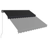 Ręcznie zwijana markiza z LED, 350 x 250 cm, antracytowa