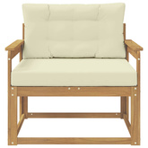 Środkowa sofa ogrodowa Poliester Biały