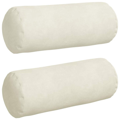 Poduszki Wałkowe 2 pcs Kremowy ? 15 x 40 cm Tkanina sztruksowa