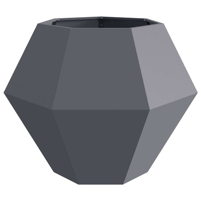 Donica Antracyt 100 x 100 x 80 cm Stal