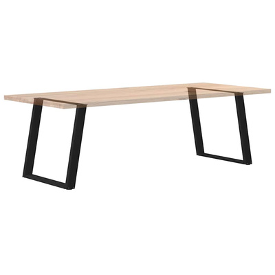 Nogi do stołu jadalnego w kształcie litery U 2 szt. Czarne 70x(72-73) cm Stal