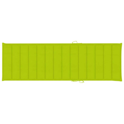 vidaXL Leżak z jasnozieloną poduszką, impregnowane drewno sosnowe