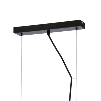 Lampa wisząca czarna metalowa + drewno 3xE27 Varna 33-79077