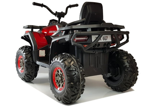 Quad na Akumulator XMX607 Światła LED MP3 Czerwony Lakier