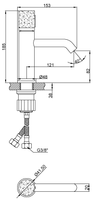 Bateria umywalkowa gabro plus chrom BU-3P-001-V Invena