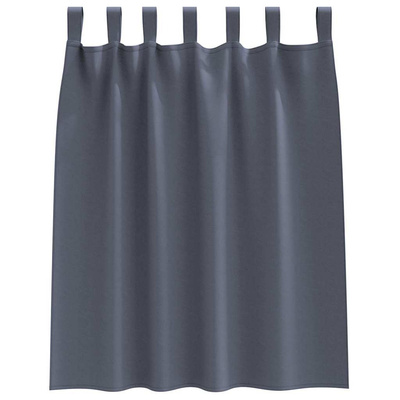 Firany blackout z kółkami 2 pcs Antracyt 140 x 140 cm Poliester