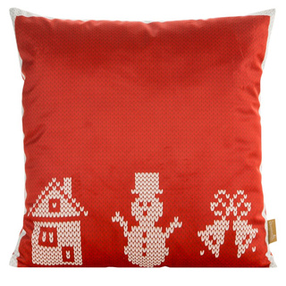 POSZEWKA ŚWIATECZNA NOEL01 45 X 45 CM CZERWONY