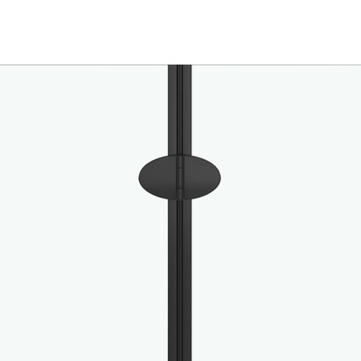 Podwójnie składany parawan na wannę, ESG, 120x68x130 cm, czarny