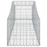 Kosze gabionowe, 14 szt, 200x50x40/60 cm, galwanizowane żelazo