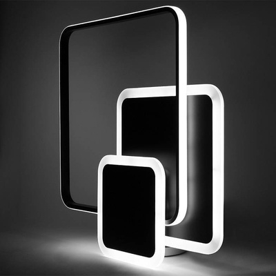 Lampa sufitowa dekoracyjna LED 72W czarna + pilot dl-f06
