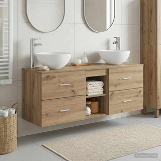 Zestaw Szafek Łazienkowych 3 szt. Dąb artisan
