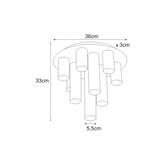Lampa sufitowa K-4402 z serii MILE BLACK KAJA