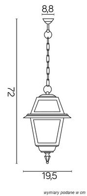 Lampa zewnętrzna wisząca K 1018/1/N