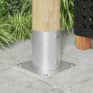 Okrągły kotwicy gruntowej 4 pcs srebrny 18 x 18 x 15 cm Metal