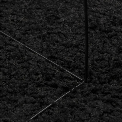 vidaXL Dywan z długim włosiem PAMPLONA, czarny, 200x200 cm