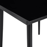 5-częściowy zestaw mebli ogrodowych, czarny, rattan PVC