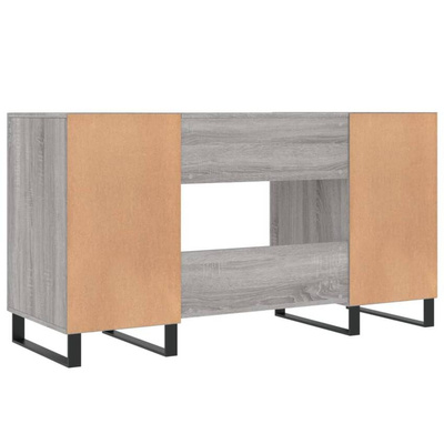 vidaXL Biurko, szary dąb sonoma, 140x50x75 cm, materiał drewnopochodny
