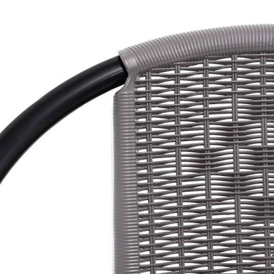 vidaXL Krzesła ogrodowe, 2 szt., rattan PE i stal, 110 kg