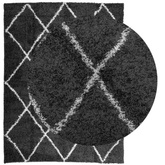 vidaXL Dywan z długim włosiem PAMPLONA, czarno-kremowy, 300x400 cm