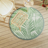 vidaXL Dywan na zewnątrz, zielony, Ø120 cm, PP