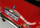 Auto na Akumulator BMW Retro Dla Dzieci Pilot LED MP3 Czerwone Lakierowane