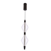 VITA lampa wisząca czarny 7,5W LED 2700K 2 x klosz bezbarwny