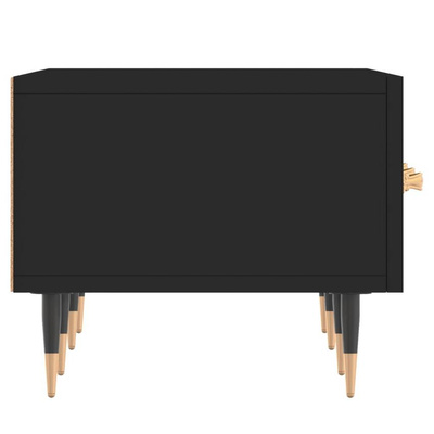 vidaXL Szafka pod TV, czarna, 150x36x30 cm, materiał drewnopochodny