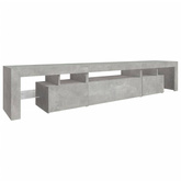vidaXL Szafka pod TV z oświetleniem LED, szarość betonu 215x36,5x40 cm
