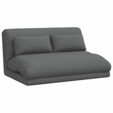 Regulowany fotel na podłogę ciemnoszary tkanina