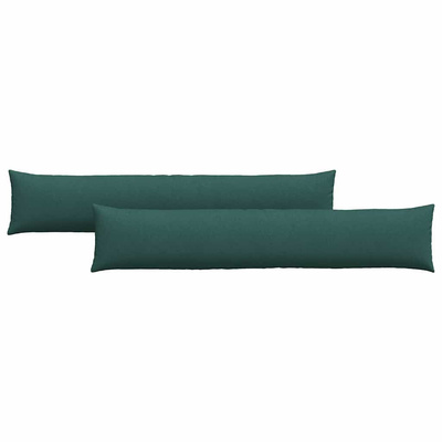 Poduszki na sofę 2 pcs Ciemna zieleń 200 x 40 cm tkanina
