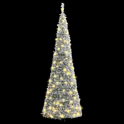 Sztuczna choinka typu pop-up, ośnieżona, 50 LED, 120 cm
