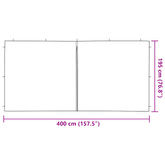 Ściana boczna namiotu na imprezy 2 pcs czerwony 400 x 195 cm
