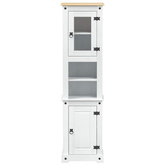 Szafka Łazienkowa Biały 50 x 40 x 185 cm Lite drewno sosnowe