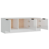 vidaXL Szafka pod TV, wysoki połysk, biała, 100x35x55 cm