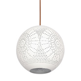 Lampa sufitowa wisząca 60W E27 ażurowy biały BENE 31-70586