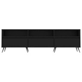vidaXL Szafka pod TV, czarna, 150x30x44,5 cm, materiał drewnopochodny wariant 4