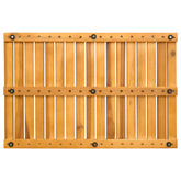 Mata do kąpieli Gładki brązowy 60 x 40 cm Lite Drewno Akacji
