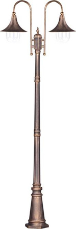 Wysoka zewnętrzna lampa stojąca K-8127 czarna/złota z serii BOSTON KAJA