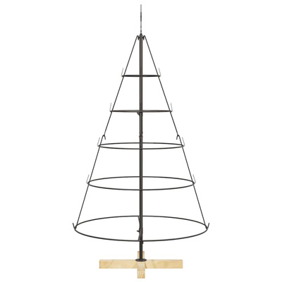 Choinka Stożkowa Świąteczna z podstawą Czarny 126 cm Stal