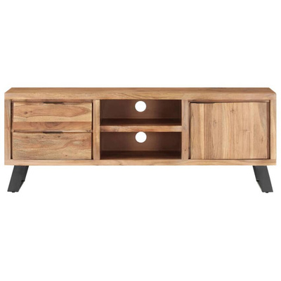 vidaXL Szafka pod TV, 120x30x42 cm, drewno akacjowe, naturalna krawędź