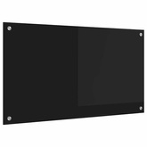 Panel kuchenny Czarny 90 x 50 cm szkło hartowane