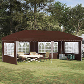 Namiot imprezowy rozkładany 575 x 289 x 245 cm brązowy